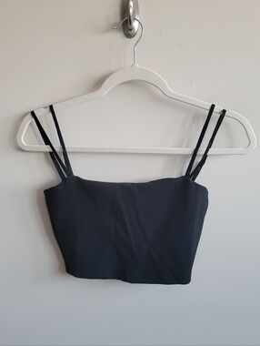 Buffbunny Collection Material Girl Black Ribbed Cropped Tank